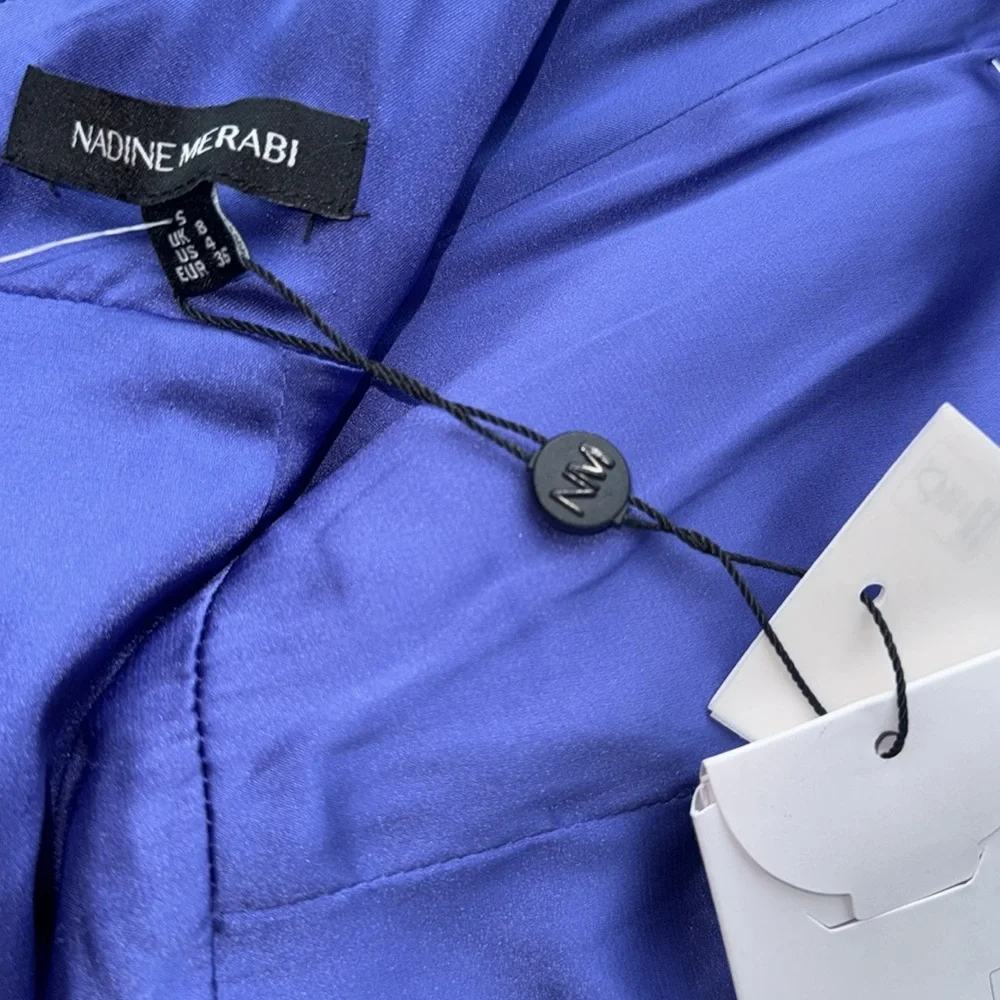 NWOT Nadine Merabi Lorrie Purple Wide Leg Jumpsuit size S 4 - Picture 9 of 9